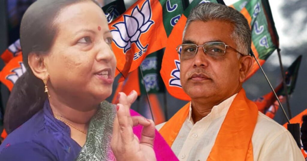 রাজারহাট-নিউটাউন আসনে টিকিট না পেয়ে বিজেপির বিরুদ্ধে ক্ষোভ দিলীপ পত্নী রিঙ্কু মজুমদারের 20260321 133207