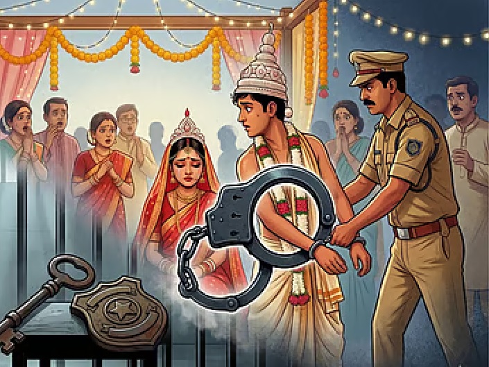 বিয়ে করতে এসে সোজা শ্রীঘরে পাত্র বারুইপুরে