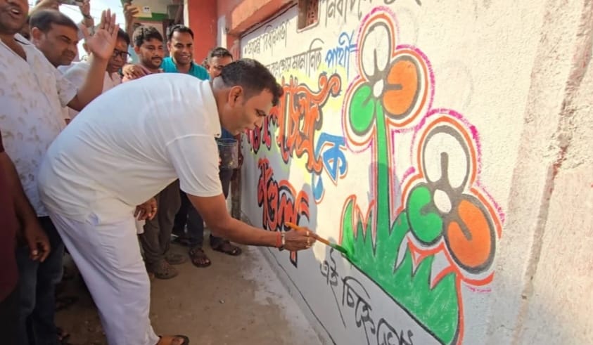 নিজের ৫ বছরের উন্নয়নকে সামনে রেখে মার্জিন বাড়ানোর লক্ষে প্রচারে গনেশচন্দ্র মন্ডল